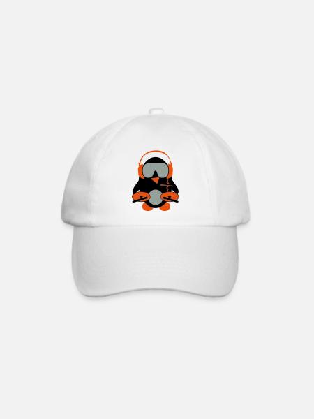 dj penguin - Baseballkappe - Weiß/Weiß
