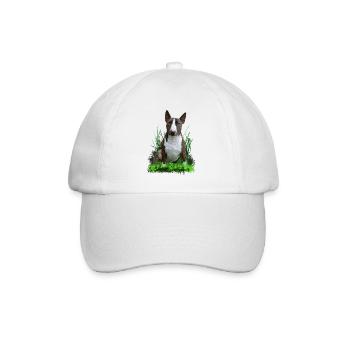 Bullterrier - Baseballkappe - Weiß/Weiß - Vorne
