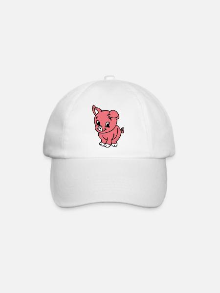 Schweinchen Pig Sweet - Baseballkappe - Weiß/Weiß