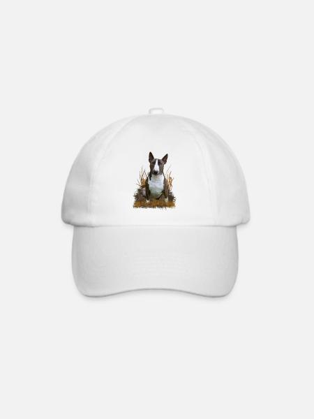 Bullterrier - Baseballkappe - Weiß/Weiß