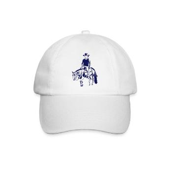 Freizeitpferd Westernreiter - Baseballkappe - Weiß/Weiß - Vorne