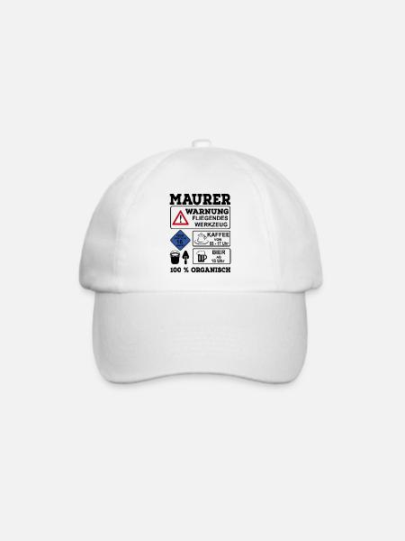 Maurer - Baseballkappe - Weiß/Weiß
