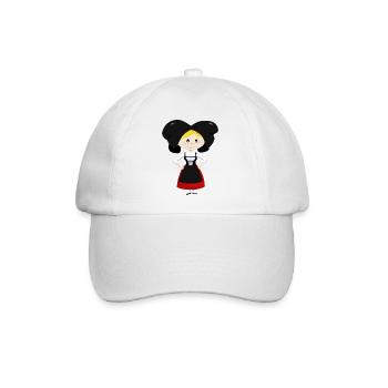 Elsässer Tracht - Baseballkappe - Weiß/Weiß - Vorne