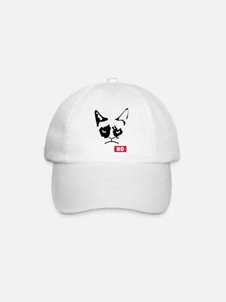 Grumpy Cat - Baseballkappe - Weiß/Weiß