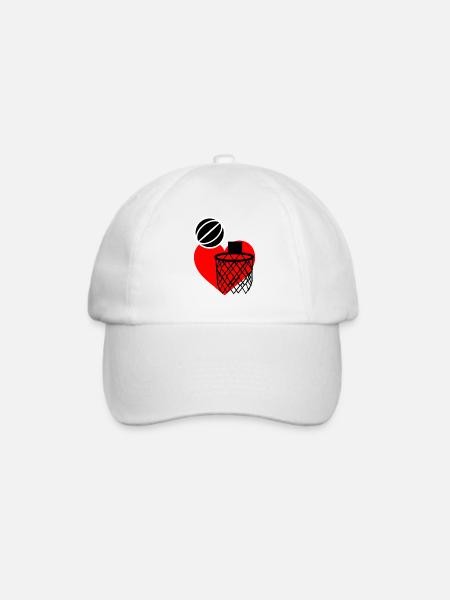 Basketball liebe - Baseballkappe - Weiß/Weiß