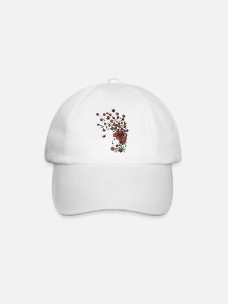 Flower Girl - Baseballkappe - Weiß/Weiß