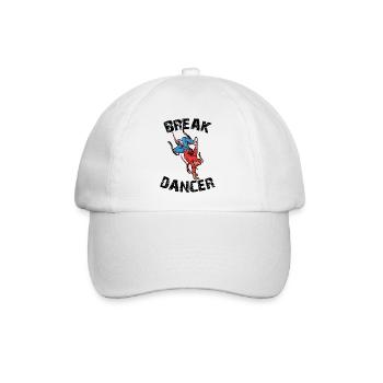 Breakdance Junge Sohn Kind Breakdancer Geschenk - Baseballkappe - Weiß/Weiß - Vorne
