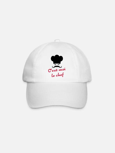 C'est moi le chef - Baseballkappe - Weiß/Weiß