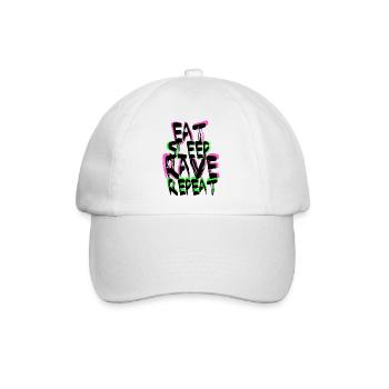 Rave Repeat - Baseballkappe - Weiß/Weiß - Vorne
