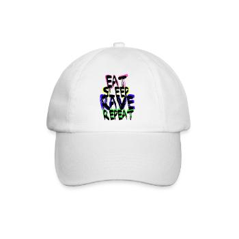 Rave Repeat - Baseballkappe - Weiß/Weiß - Vorne