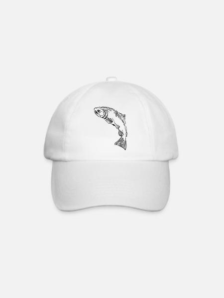 Lachs - Baseballkappe - Weiß/Weiß