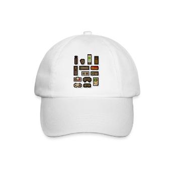 pixelcontrol - Baseballkappe - Weiß/Weiß - Vorne