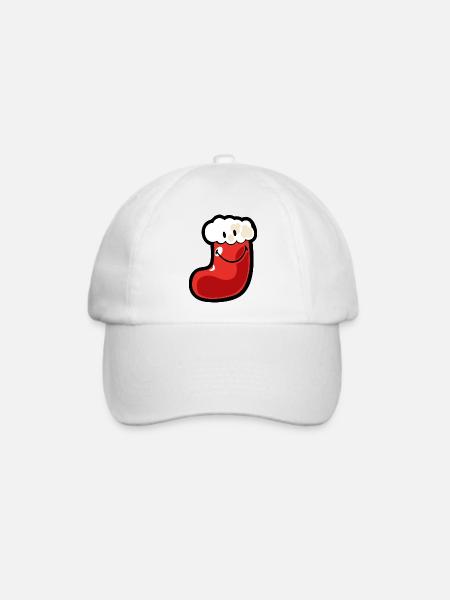 Smiley Christmas Stocking - Baseballkappe - Weiß/Weiß
