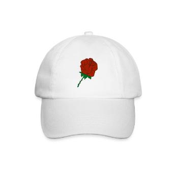 Rose - Baseballkappe - Weiß/Weiß - Vorne