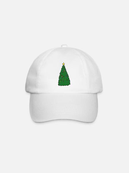 Tannenbaum - Baseballkappe - Weiß/Weiß