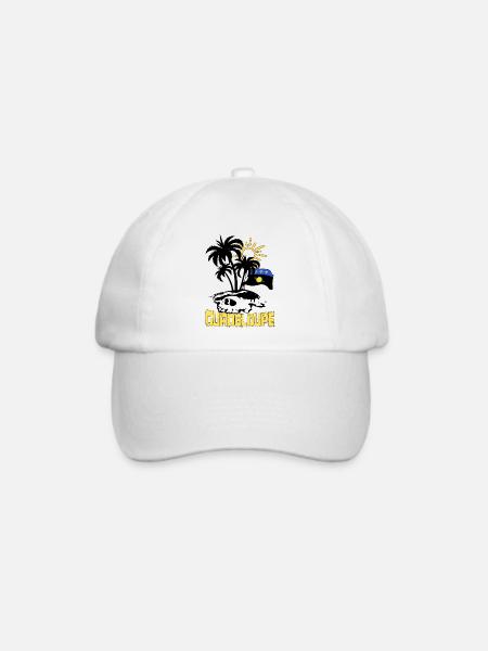 Guadeloupe - Baseballkappe - Weiß/Weiß