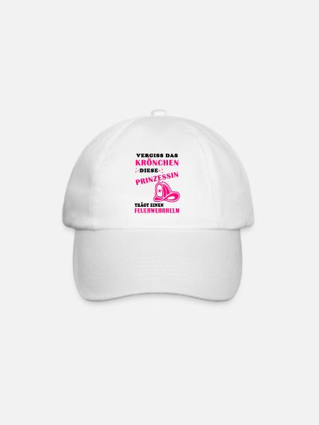 Prinzessin Feuerwehr Feuerwehrheln Geschenkidee - Baseballkappe - Weiß/Weiß