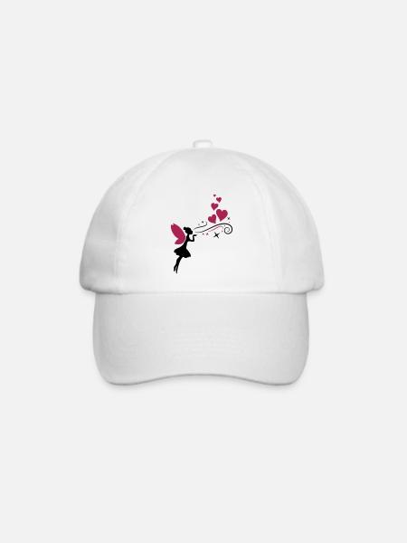 fairy fee hearts - Baseballkappe - Weiß/Weiß