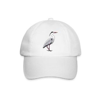 Graureiher, Reiher - Baseballkappe - Weiß/Weiß - Vorne