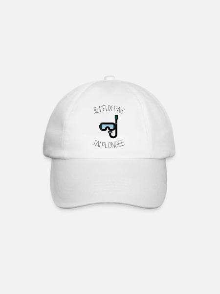 Ich kann nicht, dass ich getaucht bin - Baseballkappe - Weiß/Weiß