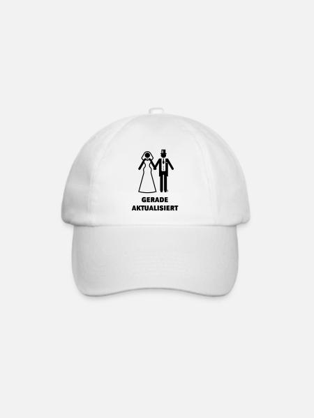Gerade Aktualisiert (Nerd Flitterwochen Hochzeit) - Baseballkappe - Weiß/Weiß