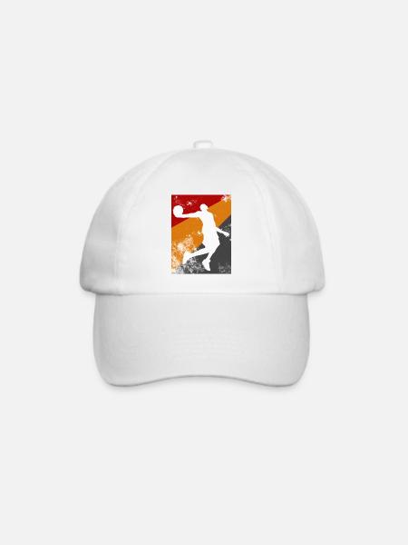 Basketballspieler Geschenk - Baseballkappe - Weiß/Weiß