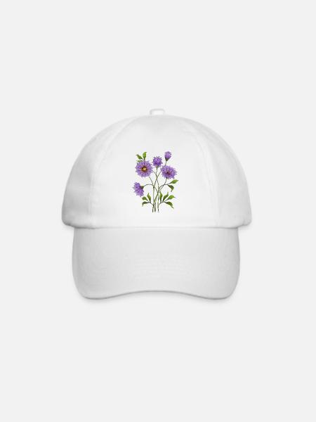 Bunte blumen - Baseballkappe - Weiß/Weiß