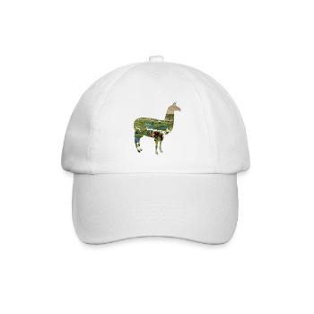 Alpaka Alpaka Alpaka Lama Lama Lama - Baseballkappe - Weiß/Weiß - Vorne