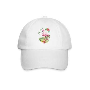 Flamingo - Baseballkappe - Weiß/Weiß - Vorne