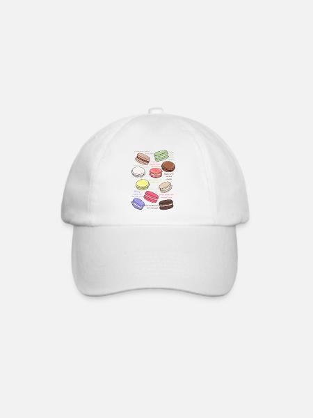 süße Macarons Bäckerei - Baseballkappe - Weiß/Weiß