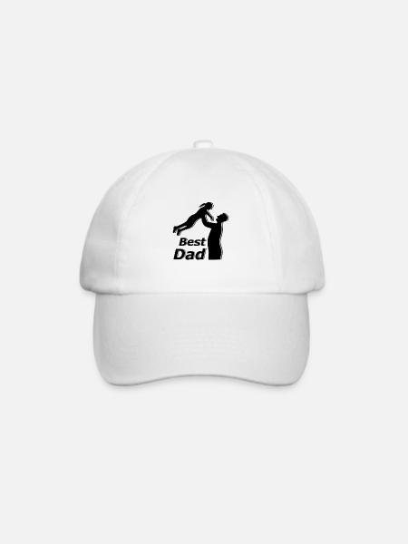 Best Dad Bester Papa - Baseballkappe - Weiß/Weiß