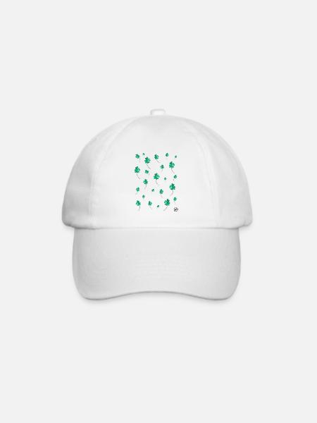 *BAM* be_a four-leaf clover (green) - Baseballkappe - Weiß/Weiß