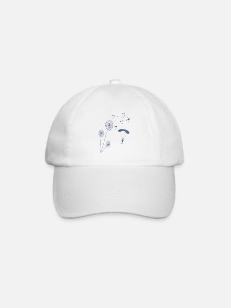 Fallschirm Paragliding Fallschirmspringer Geschenk - Baseballkappe - Weiß/Weiß