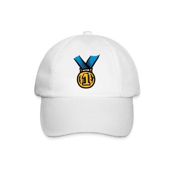 Medaille - Baseballkappe - Weiß/Weiß - Vorne