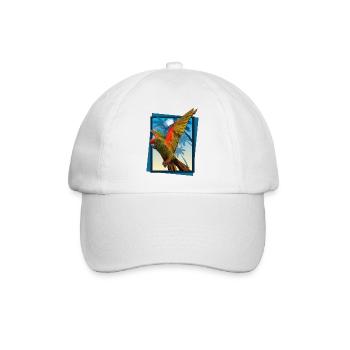 Rotfront-Ara - Baseballkappe - Weiß/Weiß - Vorne