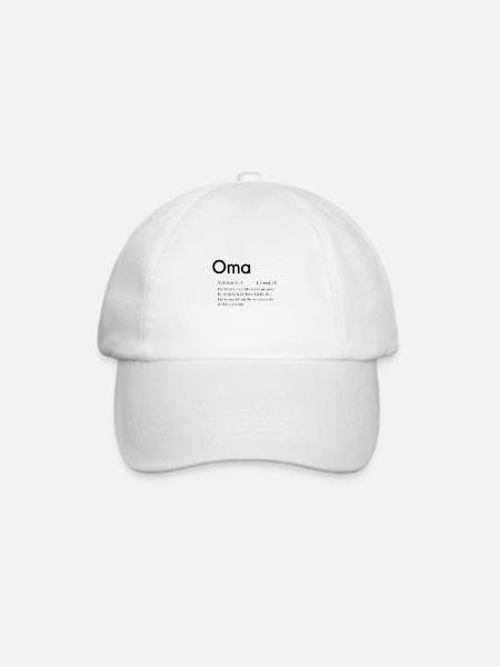 Definition Oma - Baseballkappe - Weiß/Weiß