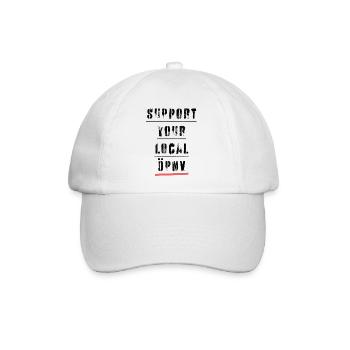 Support your local ÖPNV - Baseballkappe - Weiß/Weiß - Vorne