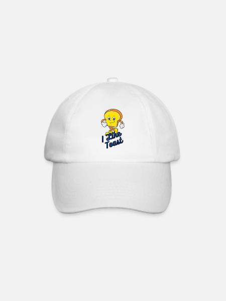 i like Toast - Baseballkappe - Weiß/Weiß