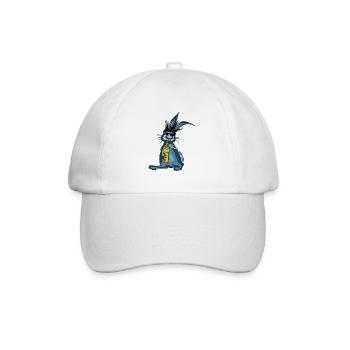 Hase Saxophon - Baseballkappe - Weiß/Weiß - Vorne