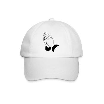 hände beten - Baseballkappe - Weiß/Weiß - Vorne
