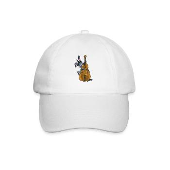 Hase Kontrabass - Baseballkappe - Weiß/Weiß - Vorne
