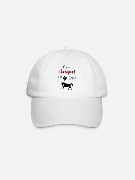 Therapeut Pferd - Baseballkappe - Weiß/Weiß