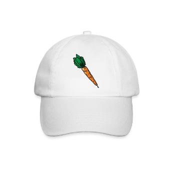 Carrot Möhre Karotte carotte - Baseballkappe - Weiß/Weiß - Vorne
