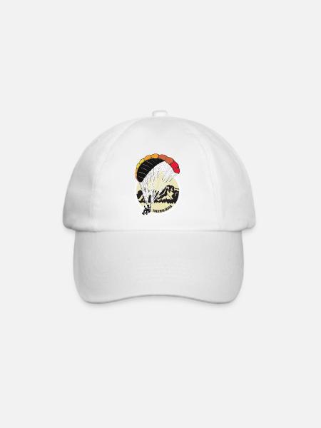 Paragliding Geschenk - Baseballkappe - Weiß/Weiß