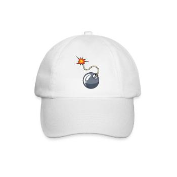 Bombe meche Zeichnung Flamme - Baseballkappe - Weiß/Weiß - Vorne