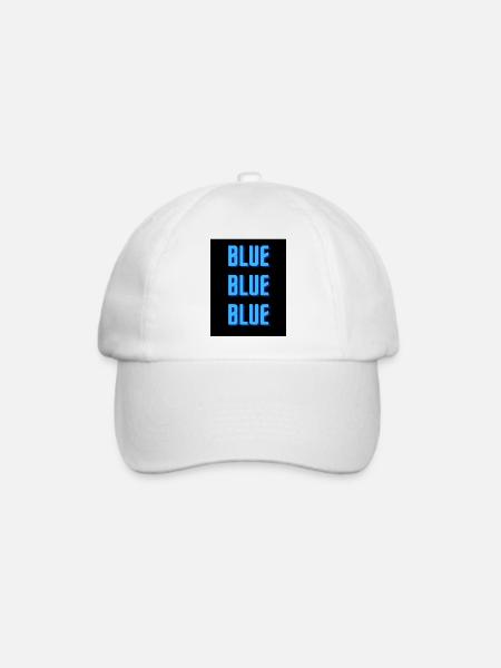 blue - Baseballkappe - Weiß/Weiß