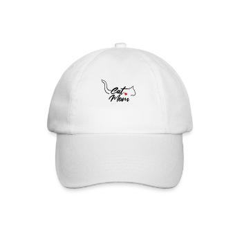 Die Katzenmutter Miezekatze Katze - Baseballkappe - Weiß/Weiß - Vorne