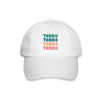 Tennis Tennis Tennis Tennis - Baseballkappe - Weiß/Weiß - Vorne