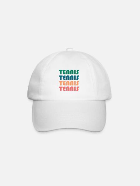 Tennis Tennis Tennis Tennis - Baseballkappe - Weiß/Weiß