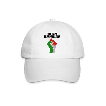 free gaza free palestine - Baseballkappe - Weiß/Weiß - Vorne